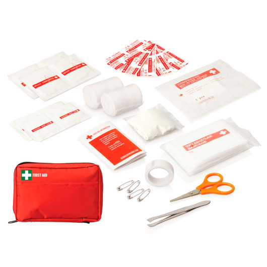 Carry Pouch 30PC First Aid Kits Open Layout